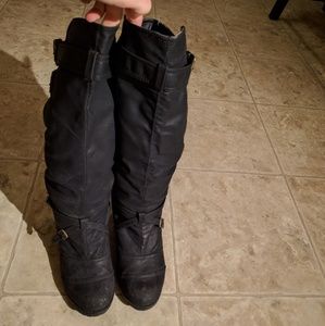 Black below the knee boots size 9